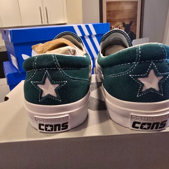 Converse Memory Foam One Star CC Pro Slip On Shoes (A11931C) Green Mens 12 NEW - Picture 7 of 14